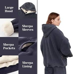 Sudadera con Capucha Casual de Invierno para Hombre, Lavado Ácido, Color Sólido, 100% Algodón, Diseño con Bolsillo y Cremallera, Corte Regular, Ropa de Moda - Product Image 3