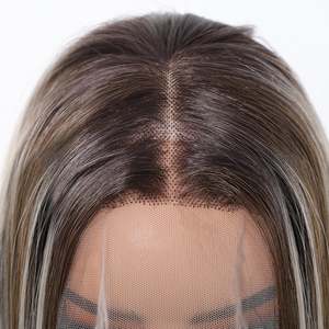 Perruques Lace Frontal HD pré-épilées DWY 13x4, Cheveux Humains Body Wave, Densité 180, Blond Naturel Gris, Longueurs Variées - Product Image 5