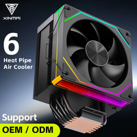 Refroidisseur d'air pour processeur haute performance XINMAI, 6 caloducs, ventilateur PWM ARGB de 120 mm, dissipateur thermique pour PC de bureau de jeu Intel AMD