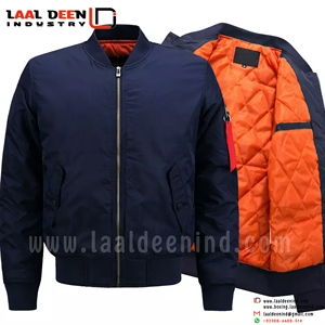 Veste de baseball d'hiver pour hommes plus vestes d'université en coton logo personnalisé Pakistan prix de gros - Product Image 3