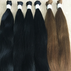 ผมต่อแบบตรงผมมนุษย์ผมต่อแบบหยิกหยักศกแบบอินเดีย - Product Image 1