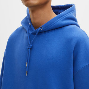 Sweat-shirt à capuche Boxy surdimensionné pour hommes avec logo personnalisé Sweat-shirt en molleton lourd avec ficelle couleur thermique personnalisable - Product Image 4