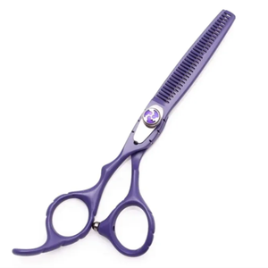 Ciseaux amincissants en acier inoxydable enduits de couleur fantaisie pour salon de coiffure - Product Image 6