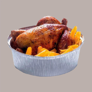 50pcs Contital E1G ovale en aluminium poulet plateau conteneur 273x225H76 stockage et conteneur de nourriture - Product Image 4