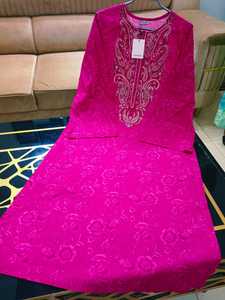 2025 Ssumaira Collection robes formelles saphir 3 pièces pakistanaise femmes marque vêtements Anarkali - Product Image 3