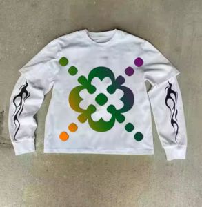 Calidad superior Estilo de tendencia Logotipo personalizado Streetwear Doble capa de manga larga Precio al por mayor Camiseta de gran tamaño para hombres - Product Image 5