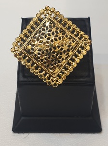 24K Gold Plated Brass Geometric <b>Honeycomb</b> Jewelry Box Vintage Style Women's Party <b>Decor</b> - Product Image 4