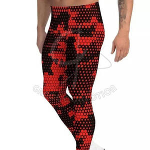 2025 Full Sublimation 100% Cotton For <b>Men</b> Printed Compression Workout Legging <b>Stretchy</b> Adjustable Clothing - Product Image 4