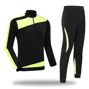 Nuevo chándal de fútbol estampado de invierno para hombres y niños, uniforme, trajes deportivos, Jersey de manga larga con media cremallera, ligero y transpirable - Product Image 3