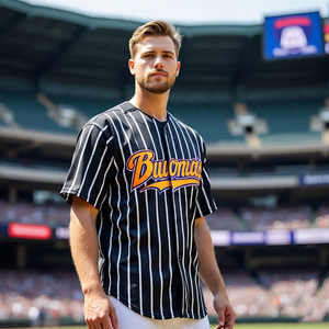 Camisetas de béisbol sublimadas personalizadas, camiseta de béisbol estampada de manga corta con botones para hombre - Product Image 2