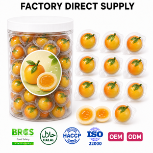Caramelos de Goma Líquidos con Patrón <span class=keywords><strong>Naranja</strong></span> Personalizado del Productor, Venta al por Mayor, Certificación BRC, Empaque a Granel en Tarro, <span class=keywords><strong>Golosinas</strong></span> Suaves y Masticables - Product Image 1