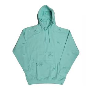 Custom Sun Faded Acid Washed Zip up Serigrafía logo 450GSM Heavyweight Vintage Faded Boxy Fit Acid Wash Distress Hoodie - Product Image 2