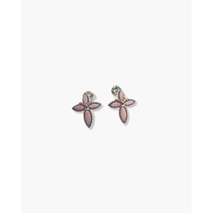 ต่างหูมาร์คีส์เกรซครอสแบบมินิชุบโรเดียมและทองคำ 14K 18K ประดับเพชร - Product Image 2