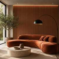 Panneaux acoustiques en lattes de bois Akupanel, panneaux muraux insonorisants pour cliniques dentaires, laboratoires médicaux, espaces de travail silencieux et décoration.