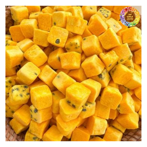 Vente en gros de fruits de la passion lyophilisés en morceaux, cubes de fruits de la passion lyophilisés, fruits de la passion lyophilisés croquants naturels - Product Image 1