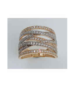 Anillo de Diamantes para Mujer, Oro de 18k, Joyería de Lujo Exclusiva, Diseño Elegante, Artesanía Superior y Acabado de Diamantes Brillantes - Product Image 2