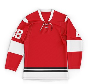 Maillot de hockey sur glace coupe ajustée sur mesure Design personnalisé avec maillot nom et logo de l'équipe - Product Image 2