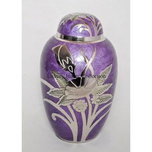 Urnas de metal de diseño lujoso con recubrimiento en polvo de Color negro para cenizas humanas, ataúd funerario de mesa hecho a mano y suministros de ataúd - Product Image 2