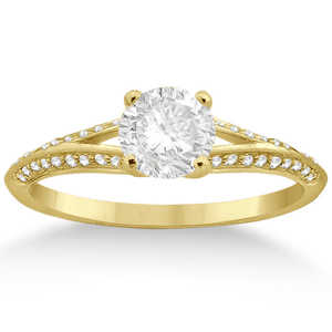 แหวนหมั้นเพชรทรงคมกริบ 0.18 กะรัต ตัวเรือนทองคำ 18K - Product Image 2