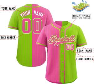 Camiseta de béisbol de alto rendimiento con botones, camiseta de softball de malla personalizada, estampado por sublimación, aparejos bordados, sarga, ajuste juvenil de EE. UU. - Product Image 6