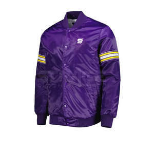 Chaqueta Universitaria Ligera de Satén para Hombre con Cuello Alto, Logotipo Frontal Personalizable, Chaqueta de Invierno Ecológica - MOQ Bajo, Más Vendida - Product Image 2