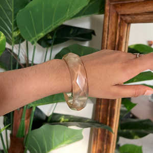 Elegant Light Green Faceted Resin Handmade <b>Angel</b> Bangle <b>Bracelet</b> Chunky Cuff Wrist Jewelry Craft Fashion Accessory Women - Product Image 5