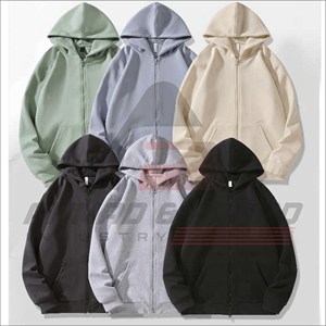 Sweat-shirt à capuche unisexe personnalisé en coton et polyester 420g, poids lourd, fermeture éclair, luxe - Product Image 1