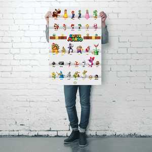 Póster de Personajes de Super Mario de Nintendo en Estilo Moderno para Decoración de Pared - Product Image 2