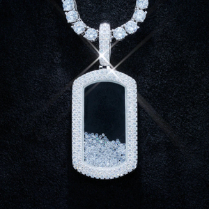 Pendentif Hip Hop Unique en Argent Sterling 925 avec VVS1 Moissanite Diamants Coupe Brillante Pendentifs à Breloques Personnalisables pour Cadeaux - Product Image 1