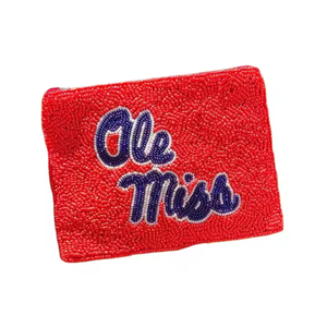 Cette belle écrevisse perlée de graines de luxe fait à la main belle porte-monnaie blanc nacré avec mini sac à fermeture éclair par MD Handicrafts - Product Image 4