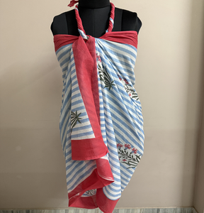 ผ้าคลุมไหล่พิมพ์ลายด้วยมือจากผ้าฝ้ายน้ำหนักเบาสำหรับผู้หญิง CHHEENT เหมาะสำหรับทุกฤดู ทนทาน กันลม ระบายอากาศได้ดี แห้งเร็ว แบบดั้งเดิม - Product Image 4