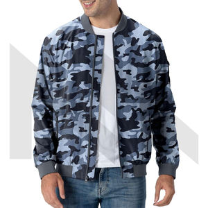 Veste Bomber à col montant pour hommes de haute qualité pour l'automne hiver manteau décontracté à manches longues coupe-vent en toile pour l'automne - Product Image 1