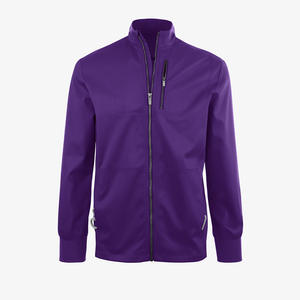 Vêtements de travail fermeture éclair Softshell infirmière vêtements médicaux hommes à manches longues blanc gommages médicaux veste zippée - Product Image 4