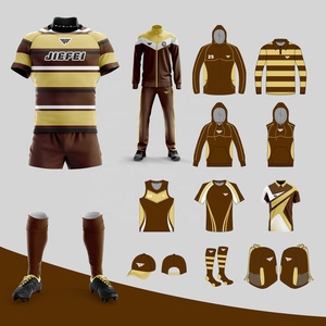 Nouveaux ensembles de vêtements de rugby pour hommes, tenue de football, séchage rapide, 100 % polyester, meilleur design, impression personnalisée - Product Image 6