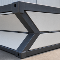 Maison conteneur pliable et repliable, livrée à plat pour le chargement en conteneur, maison mobile modulaire préfabriquée, économie de fret