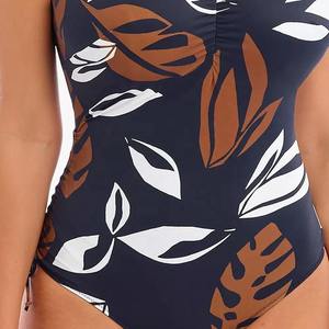 Maillots de bain bikini pour femmes de haute qualité personnalisés 2024, motif uni, respirant, col en V, 100% coton, vêtements de fitness d'été - Product Image 4