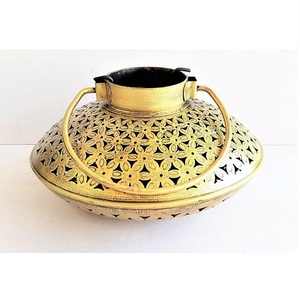 Vintage <b>Lantern</b> Antique Metal Candle Holder <b>Hurricane</b> Lamp Tea Light Holder - Product Image 1