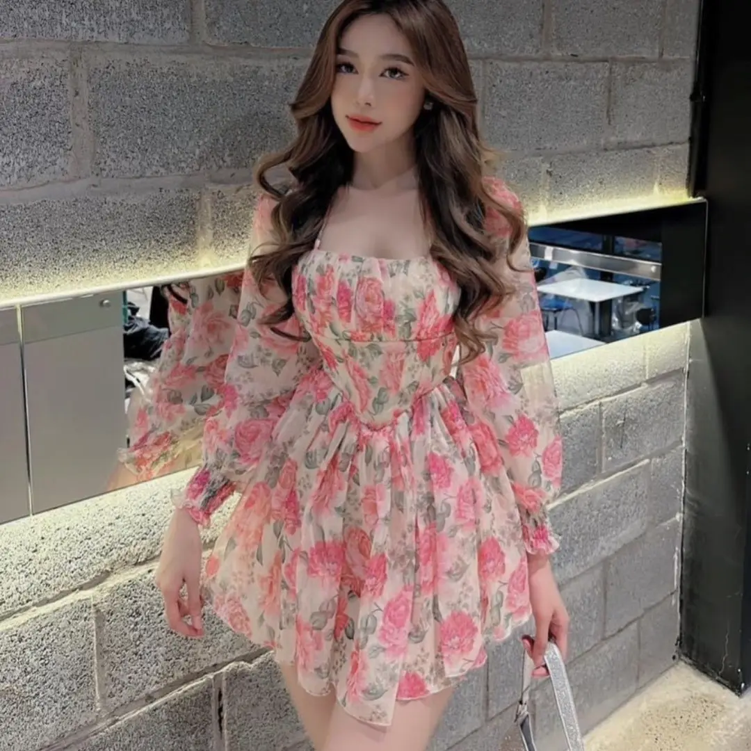 Flower DRESS DRESS đối với phụ nữ giản dị thoải mái ODM có thể giặt mỗi một trong túi poly từ Việt Nam nhà sản xuất cơ thể Ăn mặc