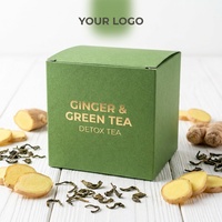 Thé Détox Minceur au Gingembre et Thé Vert, 14 Sachets Pyramidaux, Nettoyage Corporel Naturel en 14 Jours, Stimulant Métabolique, Marque Privée OEM
