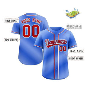 Camiseta de Béisbol Personalizada al por Mayor, 100% Poliéster, Antibacteriana, Transpirable, Colores Personalizados, Nombres de Equipos, Impresión por Sublimación - Product Image 5
