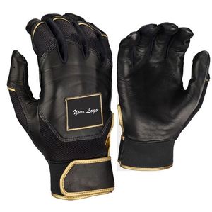 Nouveaux gants de frappe en cuir de chèvre personnalisés, durables, avec fermeture à boucle, pour le baseball et le softball, unisexes, avec logo BOLT, OE - Product Image 6