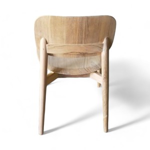 Silla de comedor de madera de teca minimalista de lujo moderno Color roble para uso comercial Restaurantes Cafeterías Escuelas Hoteles - Product Image 5