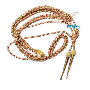 Aiguillette Dorada al por Mayor de Lami's Industries |   Alambre de oro y puntas metálicas |   Logotipo Personalizado |   Cordón de hombro para uniforme ceremonial - Product Image 6