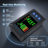 Contador de Coulomb para Baterías H56AR, Pantalla a Color, Medidor de Voltaje, Corriente y Capacidad, Comunicación RS485