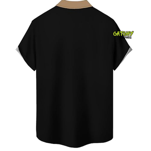 <b>Men's</b> Casual Summer <b>Beach</b> <b>Shirt</b> Trendy Short-Sleeved Hawaiian with Striped 3D Pattern Breathable Style for Wholesale - Product Image 6