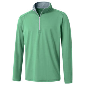 1/4 Zip Pullover Sudadera personalizada para hombres Manga completa 100% Poliéster Regular Fit Polo Quarter Zip Sudaderas con capucha en blanco hombres - Product Image 5