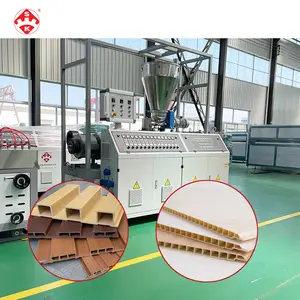 Double-Screw WPC Ceiling Panel Extrusion Machine Manufacturing Plant Grade for PVC Wall and Core Components with Reliable Motor