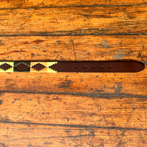 Ceinture Polo Unisexe Moutarde/Vert Foncé Boucle 100% Laiton Massif Qualité Premium Cuir de Buffle Durable Longueur Personnalisée 35MM - Product Image 6