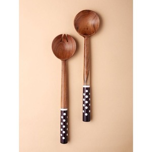 Premium Quality <b>Salad</b> Serving Spoon Fork Marble Texture Resin Handle Server for Home and Hotel Kitchen <b>Salad</b> <b>Tools</b> - Product Image 1