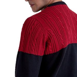 Suéter de Punto con Bloques de Color para Hombre, Cuello Redondo Clásico, Suéter de Invierno para el Mercado Estadounidense, Suéter de Dos Tonos con Cuello Redondo - Product Image 2